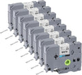 8pack 12mm 0.47'' TZe TZ Tape Laminated White Label Maker Tape Replacement for Brother P Touch Label Tape TZe-231 TZe231 Compatible with Brother PT-D210 PT-D220 PT-H110 PT-D410 PT-P710BT