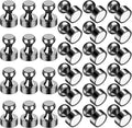 LOVIMAG Fridge Magnets 30Pcs Refrigerator Whiteboard Small Strong Magnet Classroom Kitchen Accessories Decorative Locker Set Decor Must Haves Office Calendar Refrigerador Magnetic Cute Crafts Black