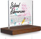 School Librarian Gifts, Thank You Desk Sign for Library Teachers and Reading Mentors, Appreciation Plaque for Literacy Champions, Office Decor Recognition Gift PA034
