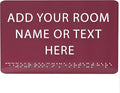 ADA CENTRAL SIGNS - 9" X6" Personalized Custom Sign - ADA Compliant Tactile Graphics Grade 2 Braille Text Acrylic Wall Signs - Add Your Room Name Text Sign for Home School Office Business Workplace