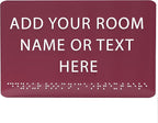 ADA CENTRAL SIGNS - 9" X6" Personalized Custom Sign - ADA Compliant Tactile Graphics Grade 2 Braille Text Acrylic Wall Signs - Add Your Room Name Text Sign for Home School Office Business Workplace