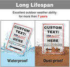 Custom Directional Arrow Sign Large, 24''x18'' Glow in the Dark/Reflective Option, Personalized Metal Address Plaque, Customize for Business Logo, Office, Home, Yard, Outdoor