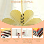Yahenda Spiral Notebook Bulk A5 Journal Lined 8.3'' x 5.5'' Writing Composition Paper Small Notepad Subject Notebook for Students Office Business Back to School Supplies(Multi Color,18 Pcs)