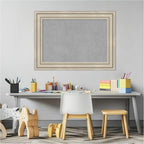 Amanti Art Silver Framed Magnetic Board 22x30 Medium Vision Board for use with Magnets, 100% Metal Sheet to Display Items as Office Decor or for Home Organization in mudroom, Kitchen or Kids Room