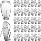 LEIFIDE Cubicle Hooks Fabric Panel Wall Hooks Cubicle Clips Picture Hangers for 40 Lbs Office Home Kitchen Room Board Hanging Supplies(Silver,40 Pieces)