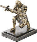 NCQIXIAO Templar Vanguard Soldier Pen Holder Pencil Stand Desk Organizers and Accessories as Gift for Medieval Warrior Enthusiast (Bronze)