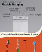 Clear ID Holder for Lanyard - ID Card Holder Waterproof (Inches, 2.25 x 3.5 Vertical 100Pack)