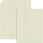 120 Sheets Parchment Paper for Certificates, 8.5" x 11", 100 GSM Double-Sided Stationery Paper for Resumes & Diplomas, Printer-Friendly (Ivory)
