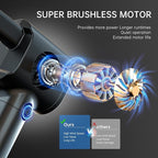 ATEngeus Compressed Air Duster, Stepless Speed Electric Air Duster with Storage Case, Cordless Air Duster with LED Replace Canned Air, 6 Accessories Air Blower, Keyboard Cleaner for Car, PC, Home