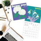 Graphique 2026 Flower Pop Wall Calendar | 12” x 12” | Thick Paper | Home & Office Organizer | Large Monthly Grid | 3 Languages & Marked Holidays | 4 Month Preview Page for 2027