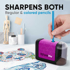 Battery-Operated Electric Pencil Sharpener for Kids, School, Home, Office - for No. 2 Pencils and Colored Pencils