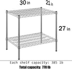 Regal Altair 21" Deep x 30" Wide x 27" Height Wire Shelving Kit | 2-Tier | NSF Commercial Storage Rack Unit