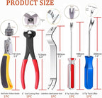 Puwany 5pcs Upholstery Staple Remover Tool with Nail Puller Pliers Tack Puller Staple Puller, Nail Remover Tool for Furniture Floor Carpet Wall Wooden Case Photo Frame，Zipper Package.