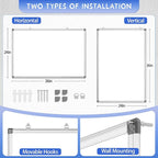 Grtard 36" x 24" Magnetic Dry Erase Whiteboard for Wall, Large Hanging Magnetic White Board with Marker & Magnets, Smooth Writing Dry Erase Board for Office & Home, Christmas Practical Gift Idea