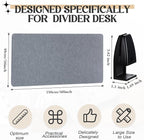 Wesiti 2 Pcs Acoustic Desk Divider Noise Reducing Desk Privacy Panel for Student Table Standing Sound Proof Divider Desktop Claw Office Furniture Partition for Classroom (Gray,59.06 x 15.75 Inches)