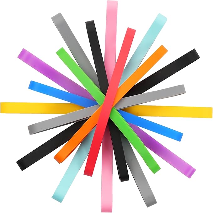 Rubber Bands Silicone 8 inch and 6.3 inch 12 Pcs Mixed size Large Elastic Bands for Notebook Books Cooking Wrapping Cooking Boxes Wraps Office Supplies