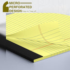 6 Pack Legal Pads 8.5" x 11" College Ruled Yellow Note Pads 8.5 x 11 Inch Micro-Perforated Notepad 300 Sheets in Total Lined Writing Paper Notebook for Office, School Supplies & To-Do Lists