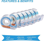 WOSWEL Tape Refills with Dispenser, 24 Roll Invisible Tapes, 3/4 Inch X 600 in, Gift Wrapping Tapes Supplier for Valentine's Day Home School Office Use