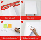 VISCOO Thickened Sticky Easel Pad, 25 x 30 Inches Large Chart Paper for Teachers, 10 Pads Self Stick Easel Paper for White Board, White Sticky Anchor Chart Paper, with Sticky Note, 300 Sheets/10 Pads