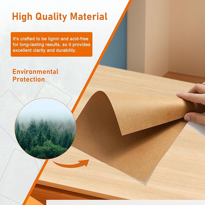 100 Sheets Brown Cardstock 8.5 x 11 Printer Paper, 250gsm/92lb Heavyweight Paper Card Stock for Christmas Greeting Cards, Wrapper, Thank You Cards, Wedding Invitations, DIY Card Making