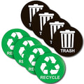 Recycle Sticker for Trash Bins - Perfect Recycling Stickers for Trash Can - 4 Pack - 5" by 5" Decal Logo - Ideal Label Sign for Home or Office Refuse Bin - Suitable for Indoor/Outdoor use