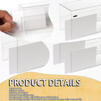 Cubicle Name Plate Holders Cubicle Name Plate Sign Holder Name Plate Bracket Double Sided Nameplates for Walls 2X8 PET Material Changeable Cubicle Name Plate Holder for School Office (12)