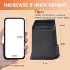 MXMZHXU Bed Risers 2 inch, 3 inch, 4 inch, 6 inch or 8 inch Heavy Duty Furniture Risers, Up to 6000 Lbs L Shaped Design Bed Lifts Blocks for Couch Desk Sofa Table (Black, 6 Inch 8 Pack)