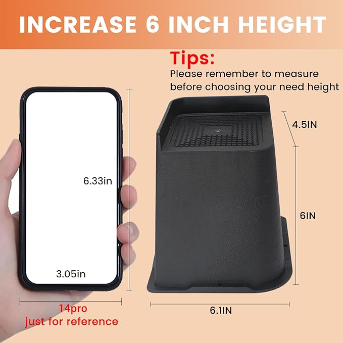 MXMZHXU Bed Risers 2 inch, 3 inch, 4 inch, 6 inch or 8 inch Heavy Duty Furniture Risers, Up to 6000 Lbs L Shaped Design Bed Lifts Blocks for Couch Desk Sofa Table (Black, 6 Inch 6 Pack)