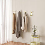 bussdis Large Wall Hooks for Hanging Coats: Heavy Duty Wall-Mount Hanger (Hold 30 LB), Mudroom Hooks for Clothes, Backpack, Purse, Bathroom Towel (Gold, 4 Pack)