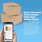 Smart Labels QR Code Stickers Pack of 48 (Modern) Made in USA - QR Code Labels for Storage & Inventory Tracking, Storage Unit Organization, App Stickers for Inventory Organization & Moving Supplies