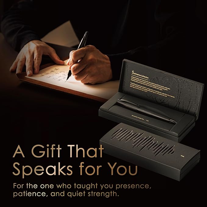 TAG Submarine Luxury Fountain Pen – TurbineDriven Refill, Gold-Plated Medium Nib, Elegant Writing Gift for Men & Women, Designed by Award-Winning Team