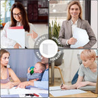 3 Ring Binder 0.5 Inch, PANDRI 6 Pack Binder Fits Letter Size 8.5'' x 11'' Paper, Versatile Binders for Office Home School, 2 Pockets, White