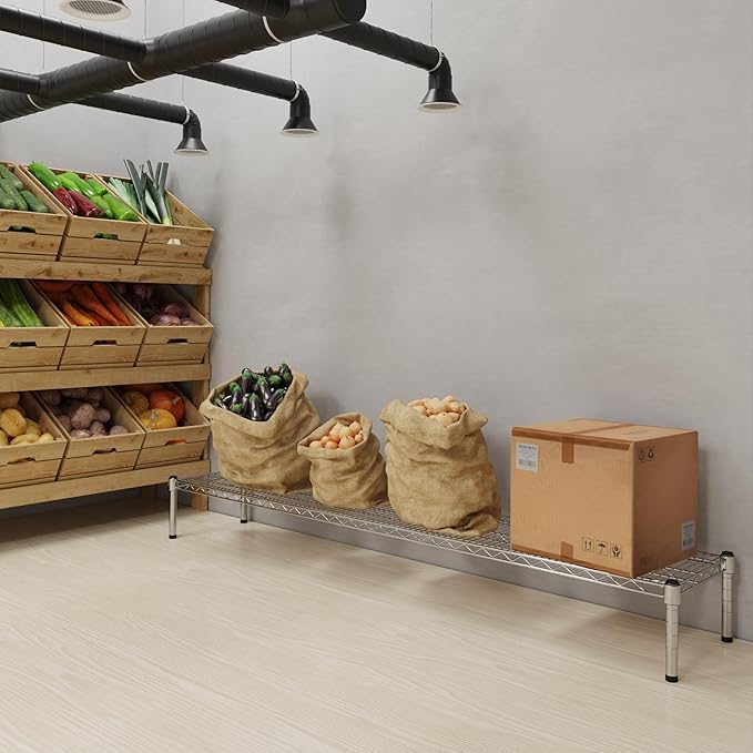 Regal Altair 14''W x 72''L x 8''H Chrome Plated Wire Dunnage Rack | Off The Floor Storage