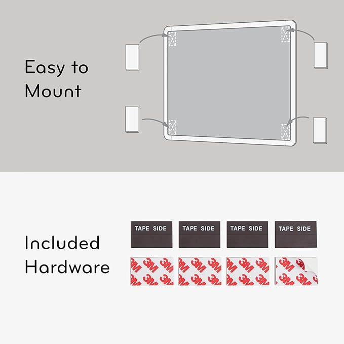 U Brands Contempo Magnetic Small Whiteboard, 8.5” x 11”, White Modern Frame, Mini White Board for Kids and Students, Fridge and Locker Dry Erase Board, Includes 4 Markers & Magnet
