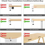 KEEGH 16'' Under Desk Cable Management Tray, Drill Free Clamp/Screws Mount, Sturdy Metal Cable Tray for Place Power Strip, Cord Management Tray Rack, Home, Office, White