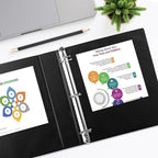 CIXILDTS 1.5-inch D Ring Binders, 3 Ring Binder Fit US Letter Size Paper, 1-1/2" Slant D Ring View Binder with 2 Pocekts, 6-Pack, Black