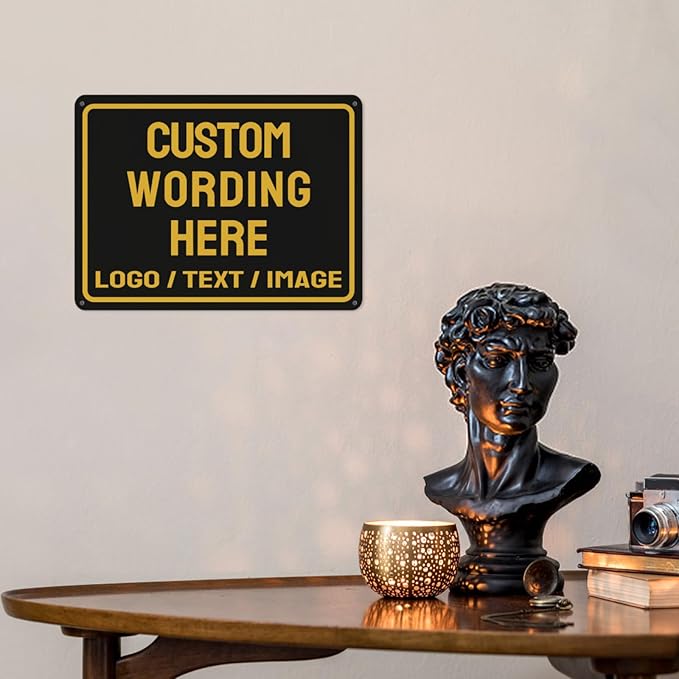 Custom Sign Bulk Personalized Metal Signs For Outdoor Indoor Business Home Store Office Yard Street Lawn Make Your Own Customized Signs With Your Logo Text Photo, 6x8inch