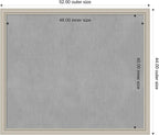 Amanti Art Silver Framed Magnetic Board 44x52 Oversize Vision Board for use with Magnets, 100% Metal Sheet to Display Items as Office Decor or for Home Organization in mudroom, Kitchen or Kids Room