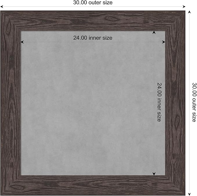 Amanti Art Black Framed Magnetic Board 30x30 Medium Vision Board for use with Magnets, 100% Metal Sheet to Display Items as Office Decor or for Home Organization in mudroom, Kitchen or Kids Room