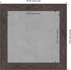 Amanti Art Black Framed Magnetic Board 30x30 Medium Vision Board for use with Magnets, 100% Metal Sheet to Display Items as Office Decor or for Home Organization in mudroom, Kitchen or Kids Room