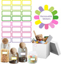 STARLIBOO Removable Freezer Labels,1x2 Inch Color Coding Removable Labels for Food Containers, Removable Label, Freezer Label to Write on/Waterproof (8 Colors,360 Pcs)