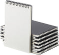 Engrowtic 6 Pack Graph Paper Spiral Notepad A5 Top Wirebound Notepad Grid Notebook Steno Pads Memo Notebook Grid Paper 140 Pages for Writing Sketching Drawing Office Supplies (Dark Grey)