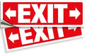 iSYFIX Exit Signs Stickers 2 Pack 12x4 Inch - Laminated Premium Vinyl Directional Right & Left Arrow Signs for Buildings, Office, Workplace, Stores, Schools, Theaters, Parking, Restaurants, Factories