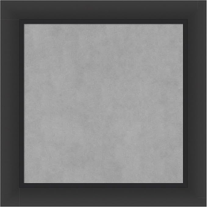 Amanti Art Black Framed Magnetic Board 25x25 Medium Vision Board for use with Magnets, 100% Metal Sheet to Display Items as Office Decor or for Home Organization in mudroom, Kitchen or Kids Room