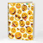 MAXCURY Blank Sheet Music Composition Manuscript Staff Paper Art Music Notebook Black 100 Pages 26x19cm (FunnyEmojis/White)