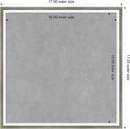 Amanti Art Silver Framed Magnetic Board 17x17 Small Vision Board for use with Magnets, 100% Metal Sheet to Display Items as Office Decor or for Home Organization in mudroom, Kitchen or Kids Room