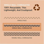 Box USA 50 Gallon 18" L x 18" W x 36" H 10-Pack Cardboard Trash Cans and Recycling Bins, Reusable or Disposable Pop Up Garbage Boxes for Parties, Outdoor Events, Heavy Duty, Plain