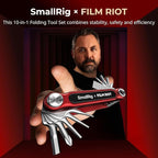 SmallRig x FILM RIOT 10-in-1 Folding Tool Set with Screwdrivers and Hex Key Wrenches, Multiple Angle Positioning, Portable and Compact Design (Red) - 4813