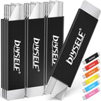 DIYSELF Box Cutters, 12 Pack Utility Knife All Metal Construction, Box Cutter Retractable, Mini Box Cutter, Box Cutters Knife with Single Edge Razor Blade, Boxes Cutters for Office, Home (Black)