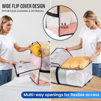TAILI 4 Pack Clear Moving Bags w/Adjustable Backpack Straps, Moving Supplies, Moving Boxes Alternative, Heavy Duty Storage Totes for College Packing, Camping Backpack for Travel, Dorm, Laundry